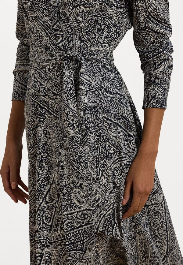 Lauren Ralph Lauren PAISLEY CREPE MIDI DRESS