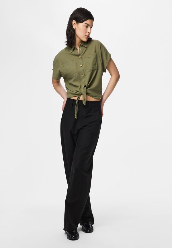 Pieces Short sleeved PCPIA LINEN BLEND