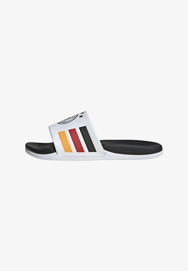 adidas Sportswear ADILETTE COMFORT 2.0 DFB - Pool slides - cloud white core black collegiate gold-coloured