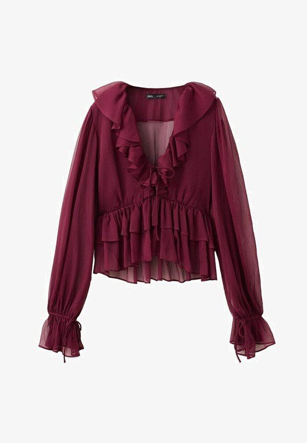 Mango ADULT - Blouse - mottled bordeaux