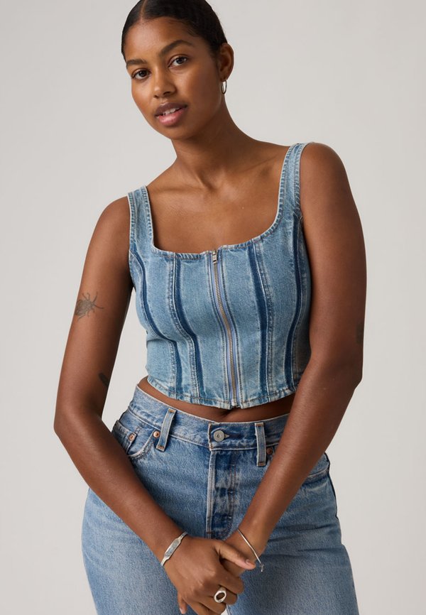 Levi's® SEAMED ZIP BUSTIER - Top - shadow