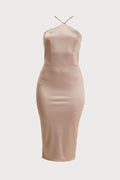 WAL G PETITE EMMA HALTER NECK MIDI
