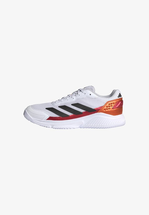adidas Performance COURTQUICK  - Padel shoes - cloud white   core black   lucid orange