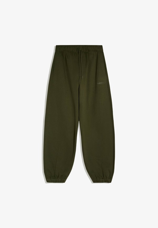 Bershka JOGGER - TRACKSUIT BOTTOMS - Tracksuit bottoms - olive