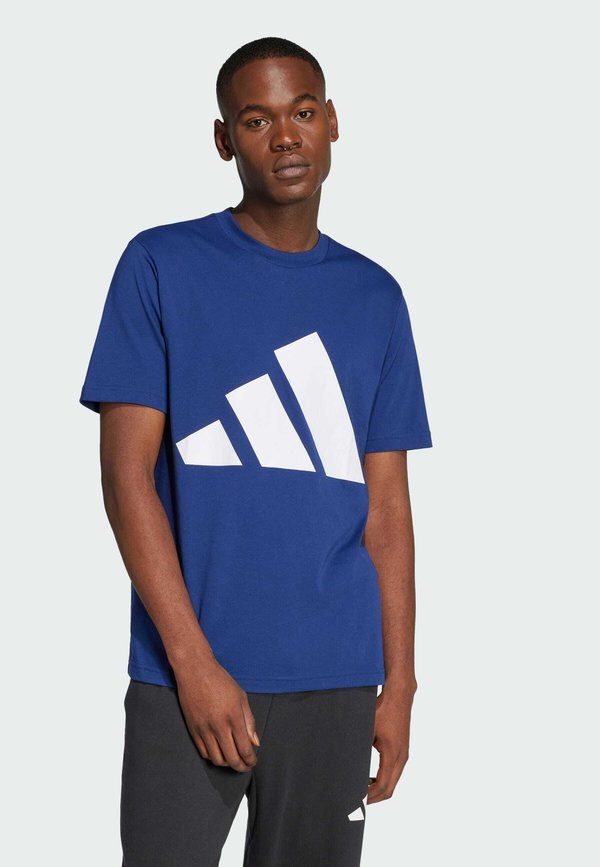 adidas Sportswear ESSENTIALS BIG LOGO SINGLE - Print T-shirt - dark blue   white