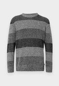 TOM TAILOR DENIM STRUCTURED TWO TONE CREW NECK