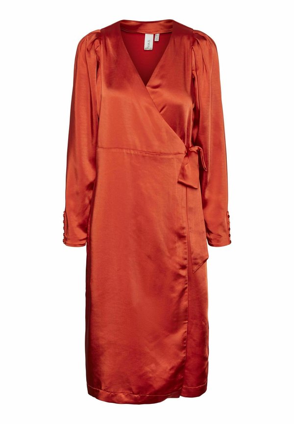 YAS YASPAINTERLY WRAP MIDI DESS SHOW