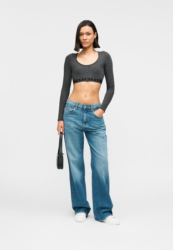 Tommy Jeans LONG SLEEVE SLIM CROP TOP