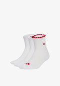 adidas Performance WMS GFX SOCK 3P - Sports socks - white/better scarlet/black