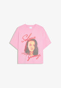 Bershka SELENA GOMEZ SHORT SLEEVE - Print T-shirt - light pink