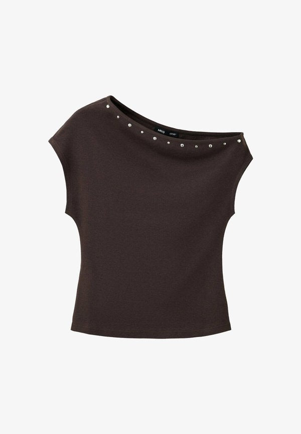 Mango ADULT - Print T-shirt - brown