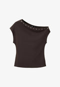 Mango ADULT - Print T-shirt - brown