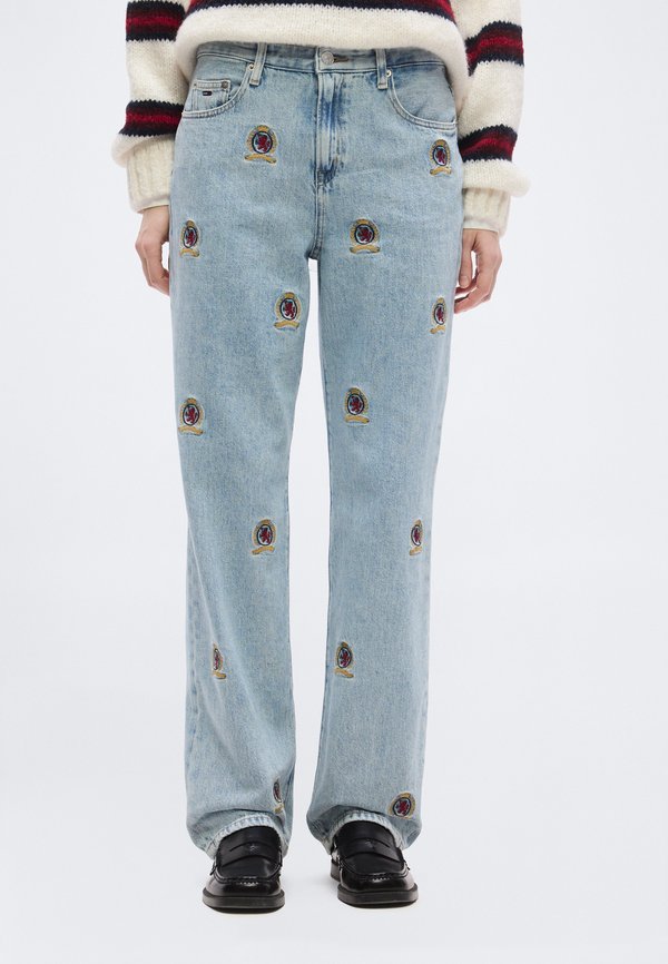 Tommy Jeans EMBROIDERY MID RISE SLIM STRAIGHT LEG JEANS