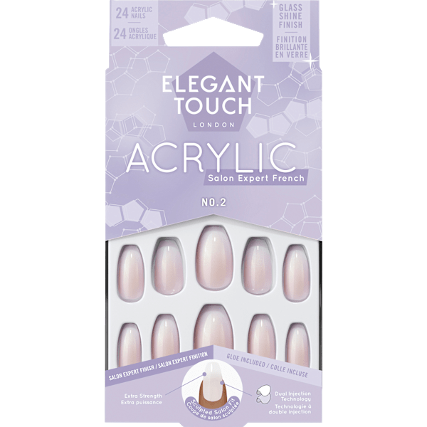 Künstliche Nägel French Acrylic No. 2 Coffin Elegant Touch
