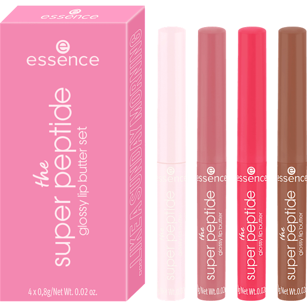 Geschenkset The Super Peptide Glossy Lip Butter 4tlg essence