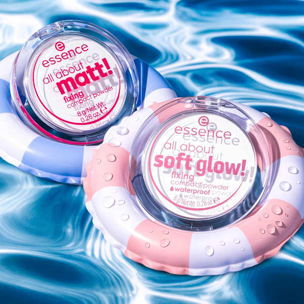Kompaktpuder All About Soft Glow! Fixing Waterproof essence