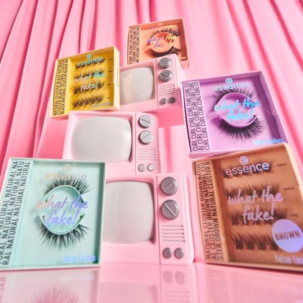 Künstliche Wimpern Set What The Fake! 05 Natural Cluster Brown essence