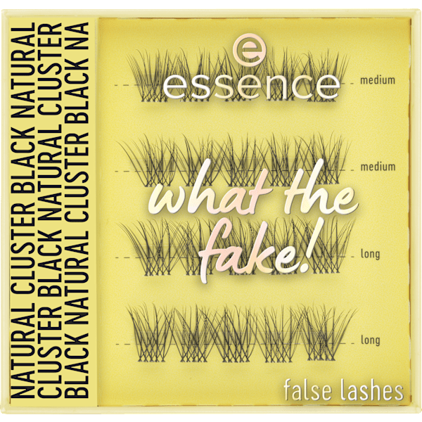 Künstliche Wimpern Set What The Fake! False Lashes 06 Natural Cluster Black essence
