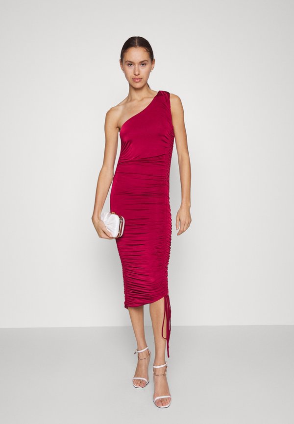 WAL G. CALI ROUCHED MINI DRESS