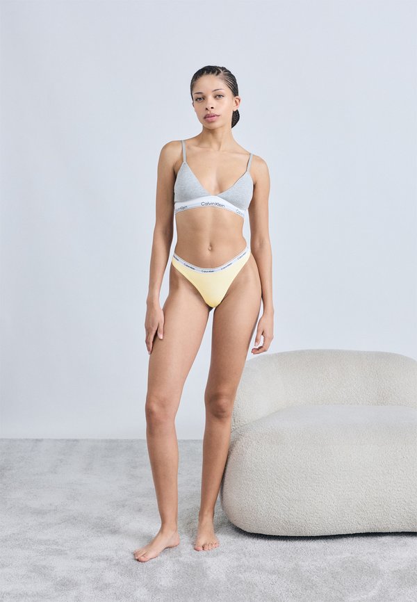 Calvin Klein Underwear ICON LOGO 3 PACK - Thong - shoreline/snow heather/pear sorbet