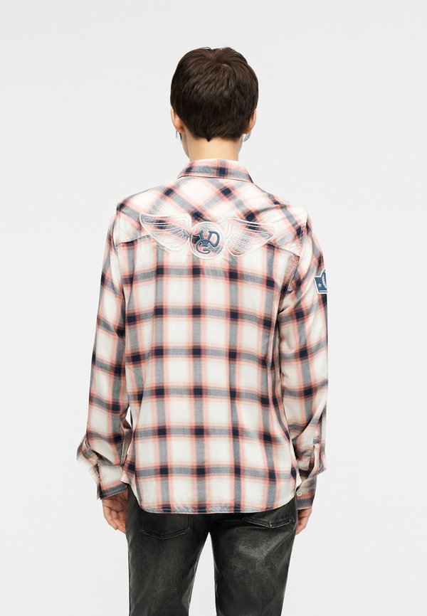 Von Dutch SHIRT PLAID WITH PATCH AND EMBROIDERY