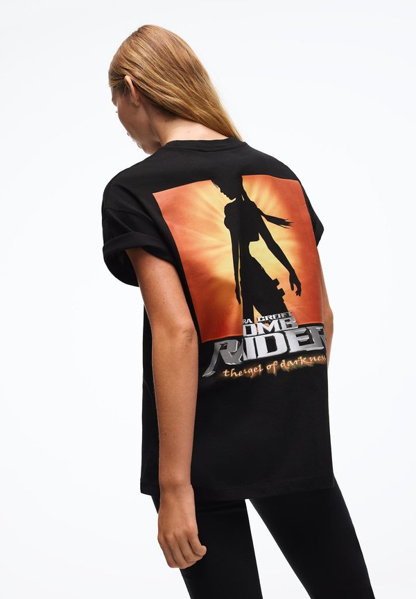 Bershka TSHIRT - Print T-shirt - black