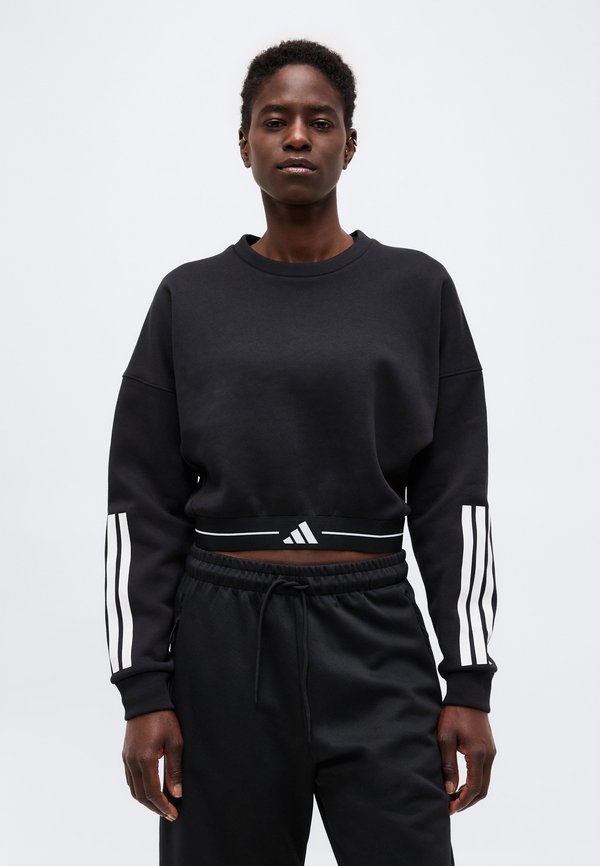 adidas Performance HYPERGLAM 3-STRIPES LOOSE FIT - Sweatshirt - black