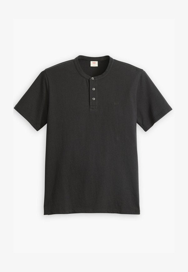 Levi's® HENLEY - Basic T-shirt - mineral black