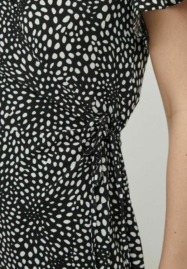 VILA VILOVIE S/S WRAP MIDI DRESS - NOOS