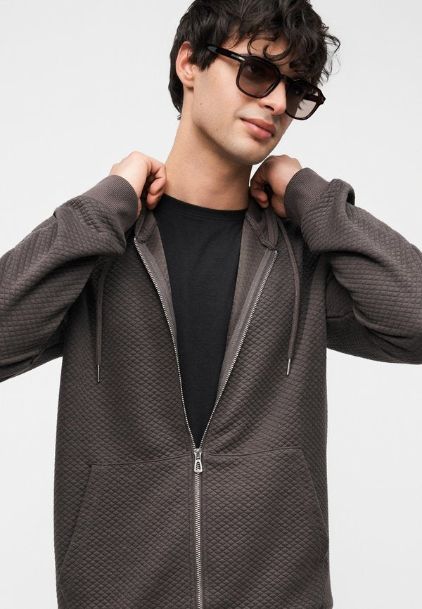 Pier One by Zalando TEXTURED ZIP HOODIE