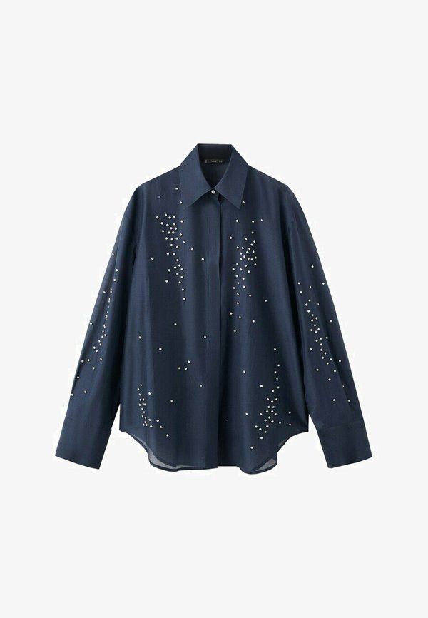 Mango Button-down blouse - royal blue