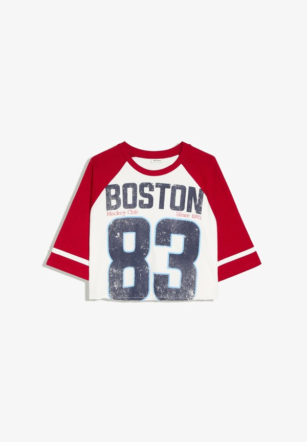 Bershka SHORT RAGLAN SLEEVE PRINT - T-SHIRT - Print T-shirt - multi-coloured