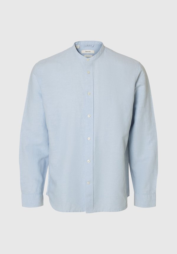 Selected SLHREGCLAY LINENBLEND LS SHIRT BAND NOOS