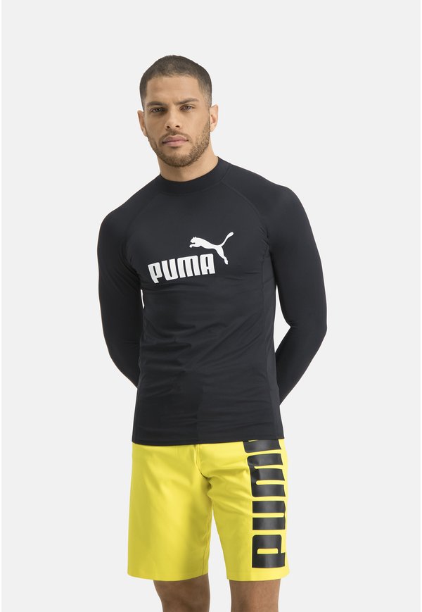 Puma SWIM MEN LONG SLEEVE RASH GUARD 1P - Rash vest - black