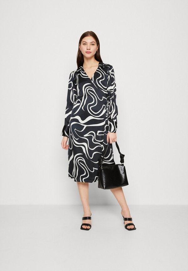 VILA VIJULIE IDA MID CALF WRAP DRESS