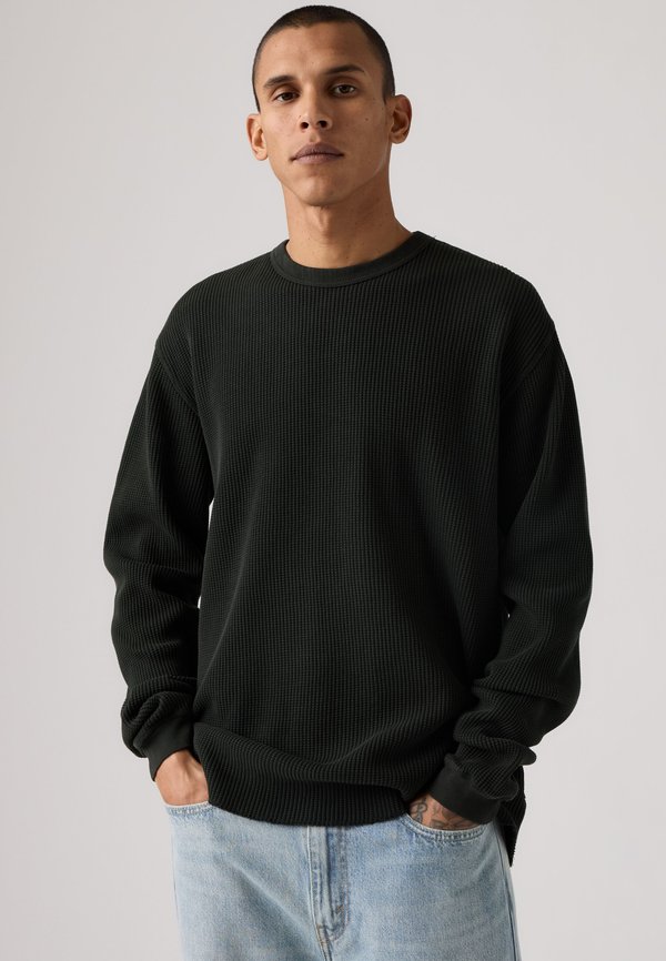 Levi's® THERMAL TEE - Long sleeved top - mineral black garment dye mineral black