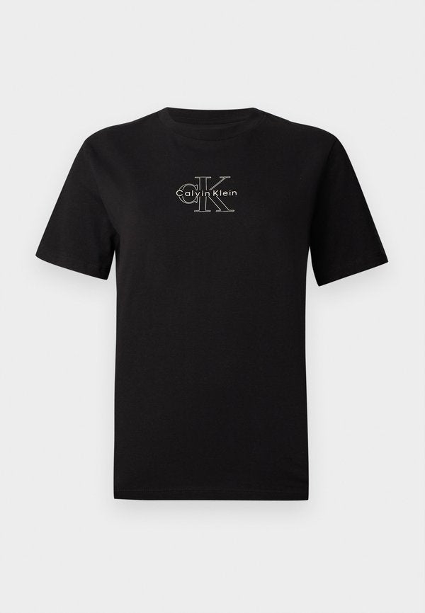Calvin Klein Jeans SS CLASSIC FOIL MONOLOGO TEE - Print T-shirt - black