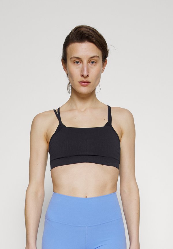 Nike Performance INDY SEAMLESS BRA - Light support sports bra - black/iron grey