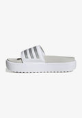 adidas Sportswear ADILETTE PLATFORM - Pool slides - ftwr whitezero metgrey one