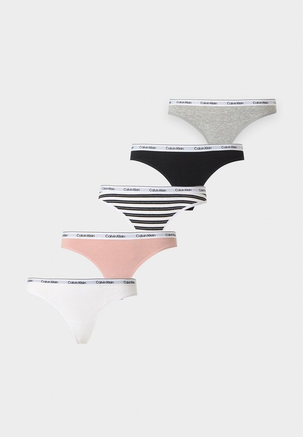 Calvin Klein Underwear ICON LOGO 5 PACK - Thong - black/classic white