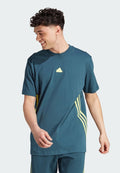 adidas Sportswear FUTURE ICONS 3-STRIPES - Print T-shirt - arctic night   pulse lime