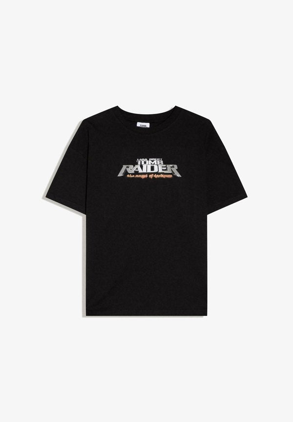 Bershka TSHIRT - Print T-shirt - black