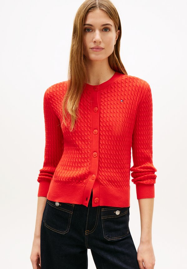 Tommy Hilfiger TOMMY HILFIGER STRICKJACKE - Cardigan - rot