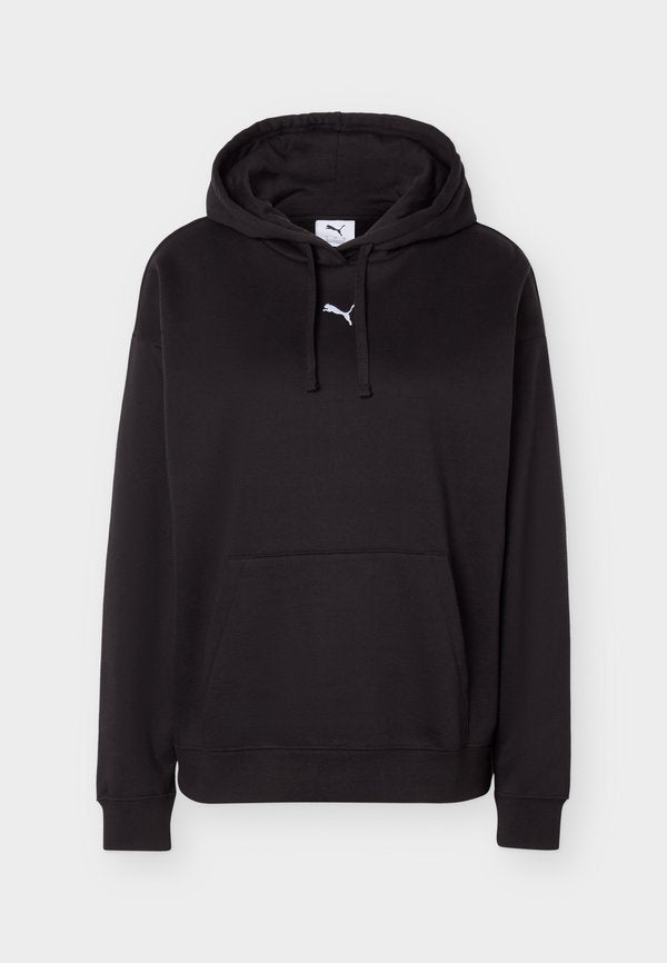 Puma ESS CENTERED CAT LOGO RELAXED HOODIE FL - Hoodie - black