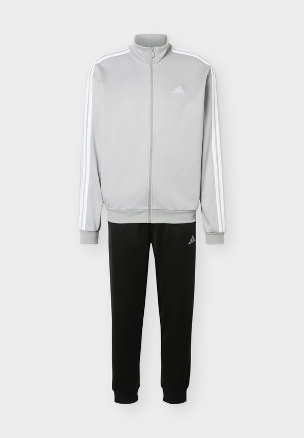 adidas Sportswear 3 STRIPES TRACKSUIT - Tracksuit - medium grey heather/white