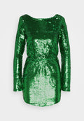 NA-KD SEQUIN DETAIL DEEP BACK MINI DRESS