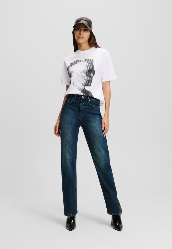 Karl Lagerfeld Jeans HIGH-RISE SPLIT-HEM STRAIGHT