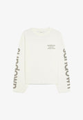Bershka TEXTURED PRINT - SWEATER - Jumper - white