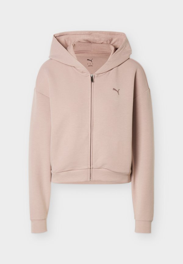 Puma HOODIE - Zip-up sweatshirt - sandstone heather