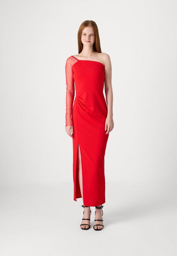 WAL G. ABBI MESH SLEEVE MAXI DRESS